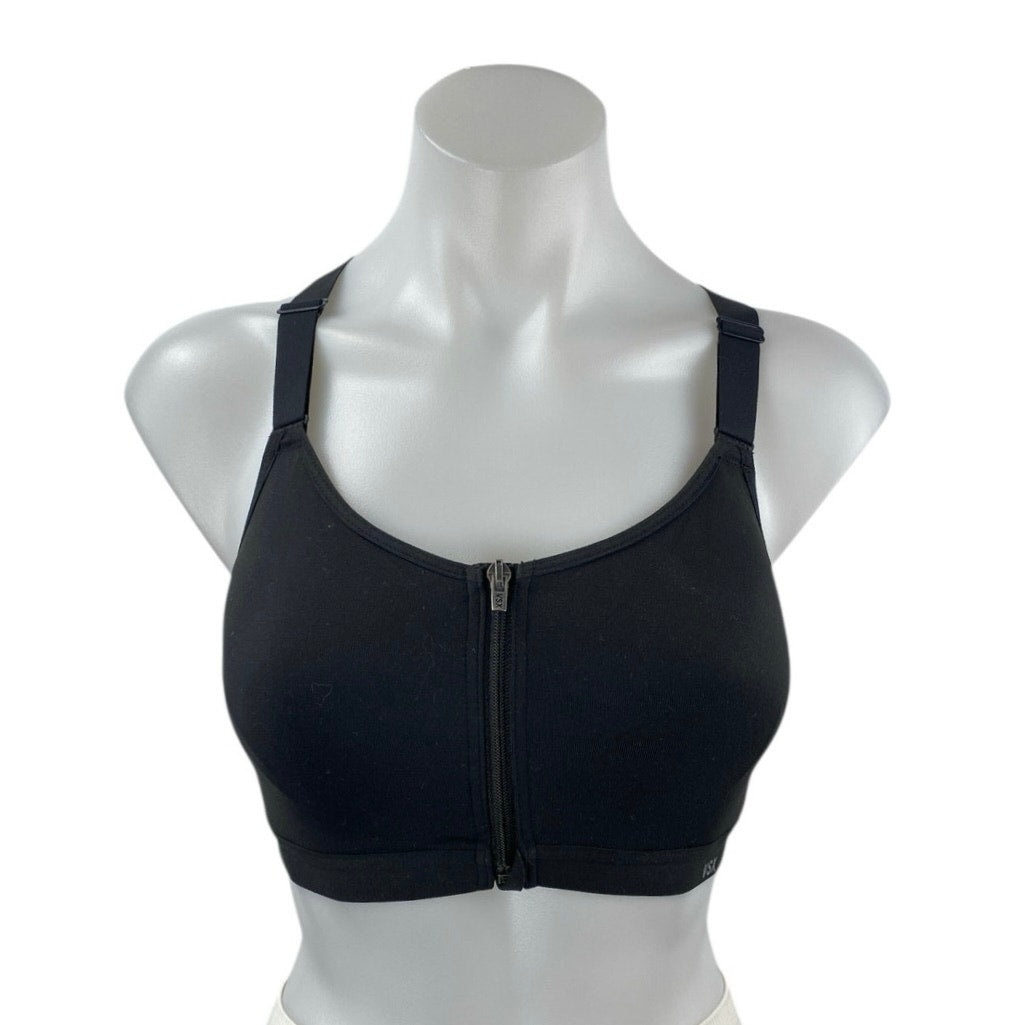Victoria's Secret VSX Black Zip Front Racerback Active Sports Bra Tank Top 32