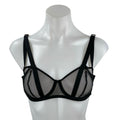 NEW Victoria's Secret Very Sexy Balconette Black Mesh Sheer Underwire Bra Sz 34C