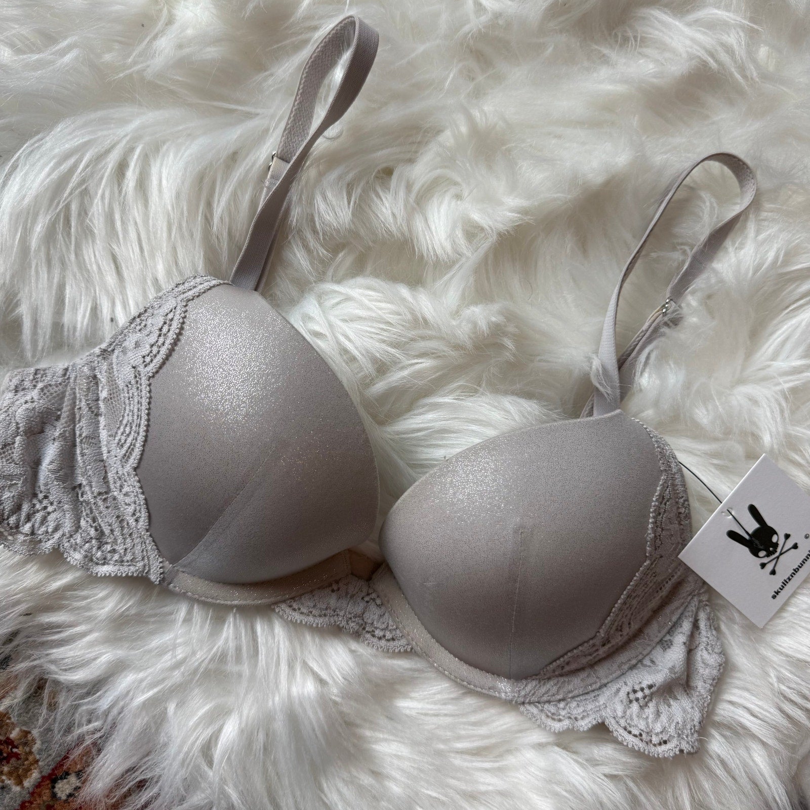 Victoria's Secret Grey Sparkle Bra - Size 32B