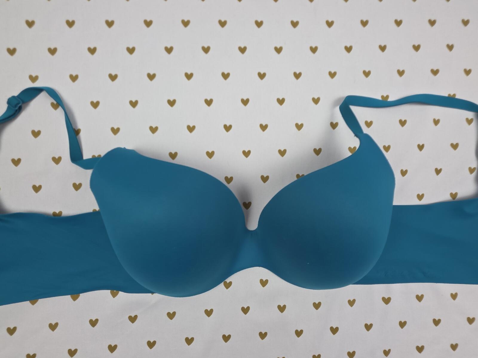 Victorias Secret Perfect Shape Blue Bra Soft Stretchy 32DD