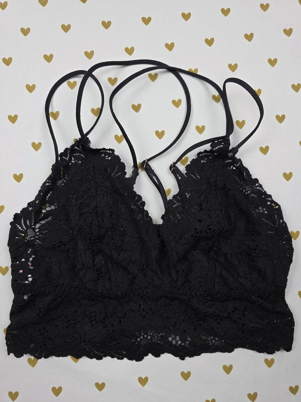 Victorias Secret Pink Strappy Lace Cute Small Bralette Bra Top Tank
