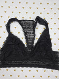 Victorias Secret Medium Black Racerback Lace Cute Bralette Bra Top Tank