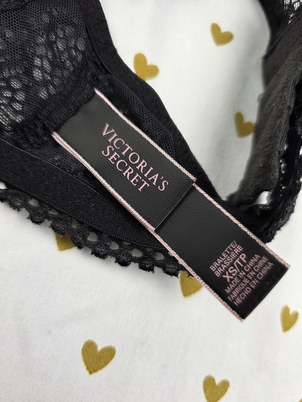 Victorias Secret Black Lace Halter XS Bralette Bra Top Tank