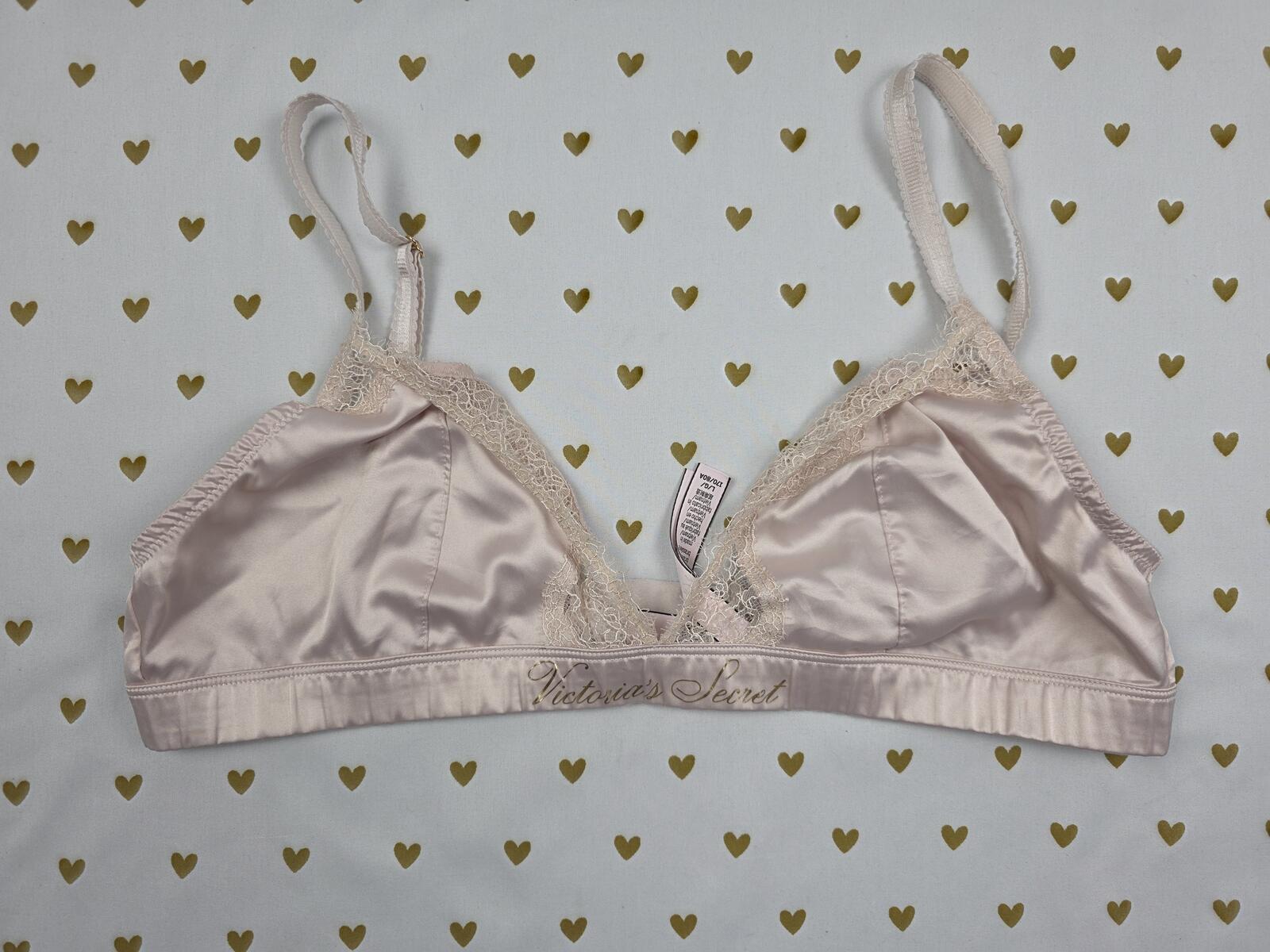 Victorias Secret Satin Sexy Large Lounge Bralette Bra Top Tank