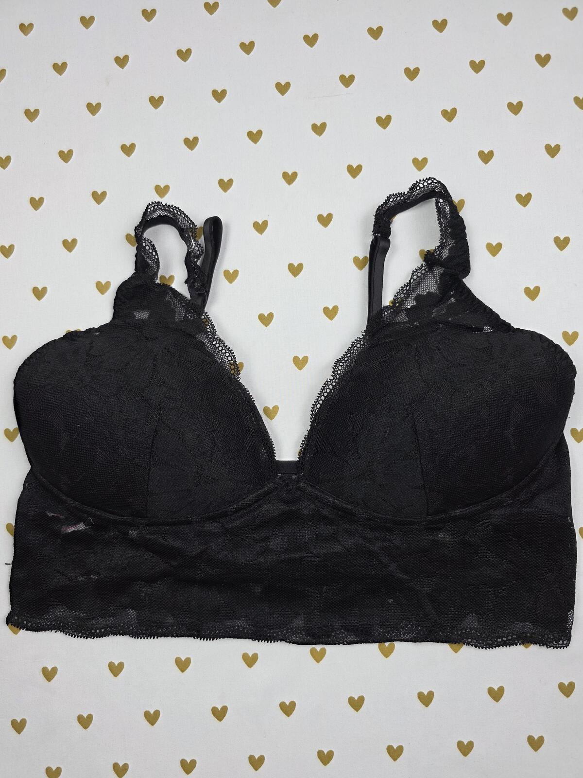 Victorias Secret Pink Medium Lace Formed Cup Bralette Bra Top Tank
