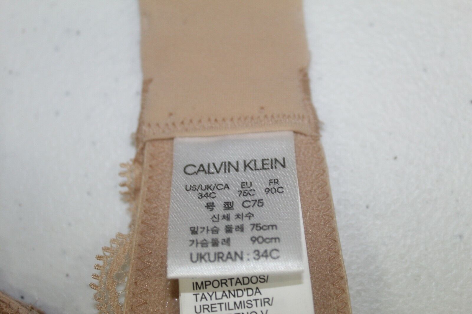 *NEW* Calvin Klein  Underwire Ukuran Lace Trim Cup Bra Size 34C