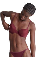 CALVIN KLEIN Women's Sheer Marquisette Lightly Lined Demi Bra QF6068 Size 32 C
