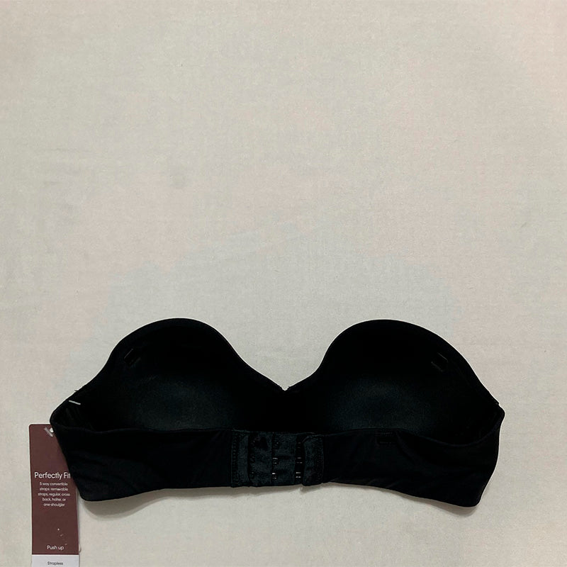 Calvin Klein Women's Perfectly Fit Strapless Convertible Push-Up Bra Black 32B
