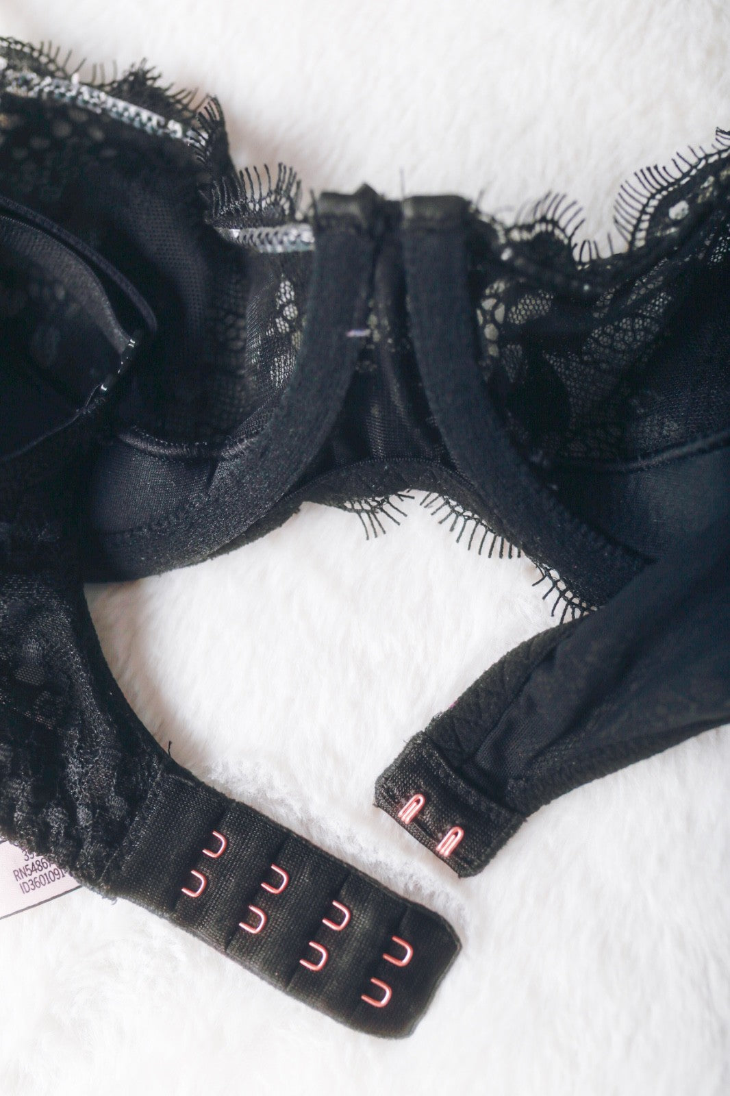 Victoria's Secret 32C Dream Angels Push-up Unpadded Unlined Lace Demi Bra Black