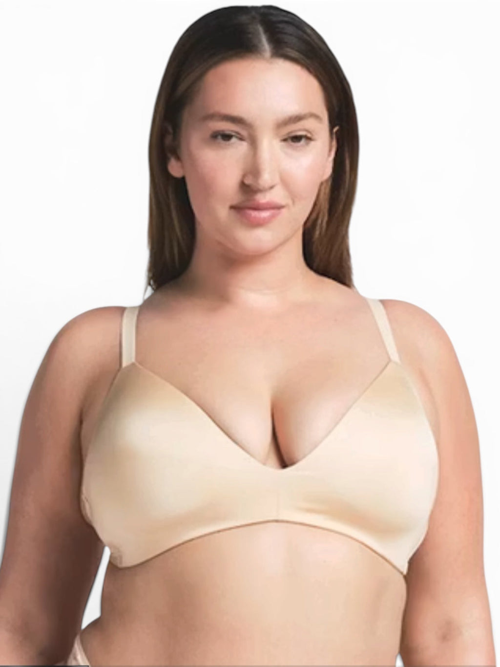 NWT SKIMS Wireless Form T-Shirt Demi Bra Sand 38C