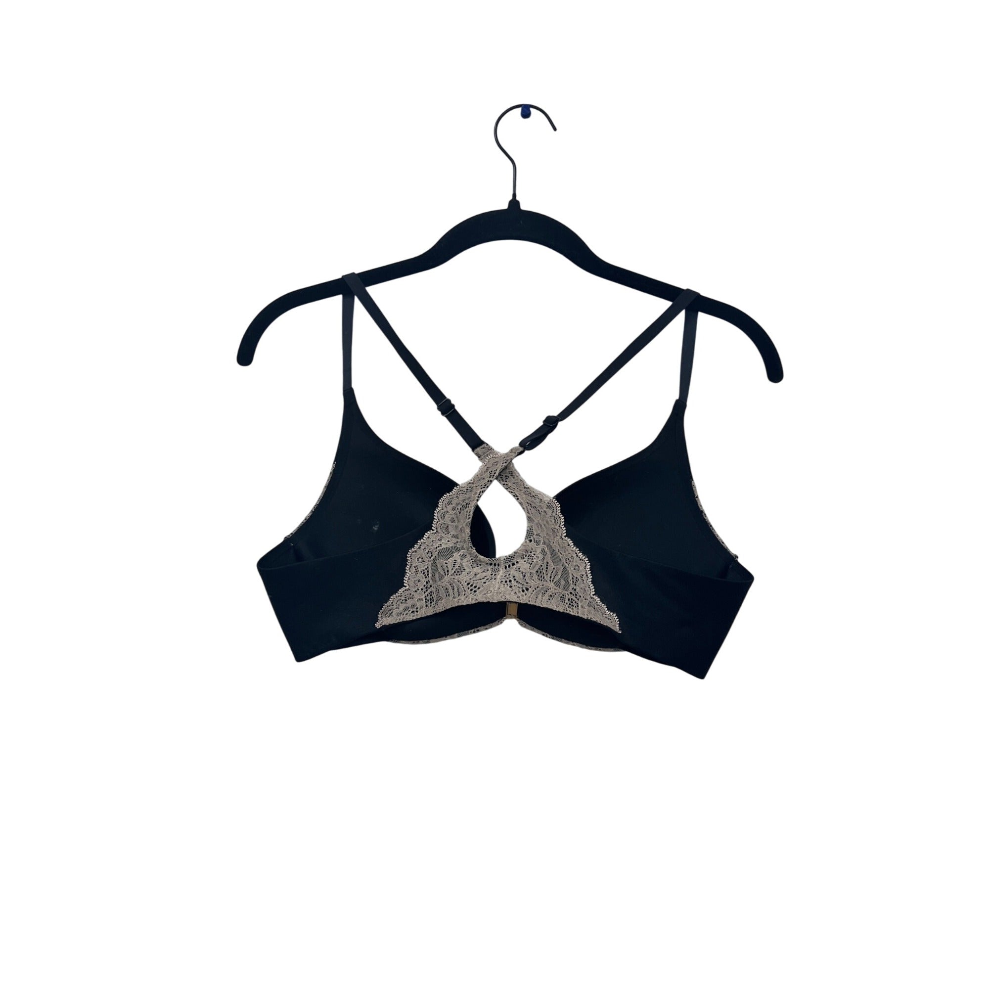 Victorias Secret Lace Trim Push-Up Bra Cross Back Design #548A