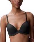CALVIN KLEIN Sensual Stretch Lace Lift Demi Bra BLACK 38B