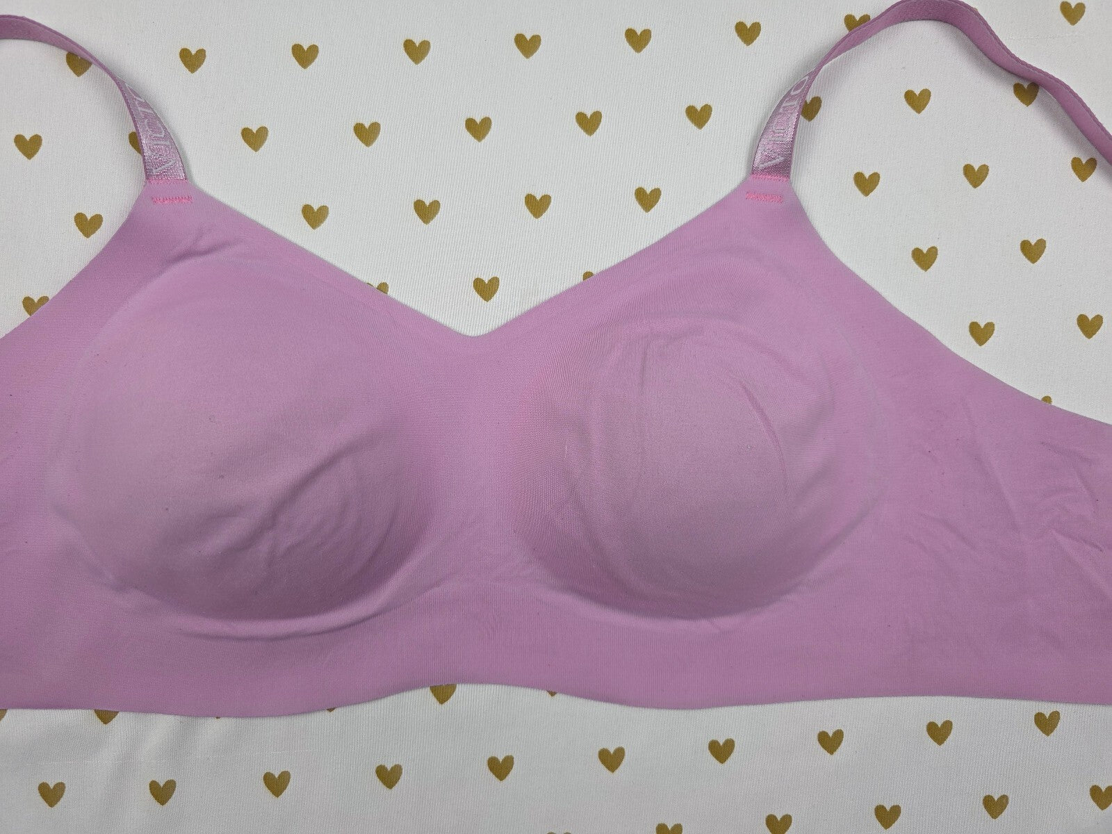 Victorias Secret Stretchy Pink Large Lightly Lined Bralette Bra Top Tank